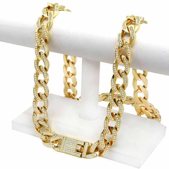 14k Gold 16mm 30" Cuban Chain - Picture 7 of 8
